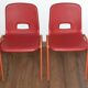 Paire de chaises vintage rouges