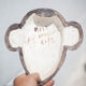 African ceramic mask Chokwe mwana pwo, pottery, wall decoration, signed mask, collection, 50's