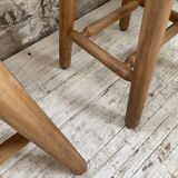 Pair of beech stools