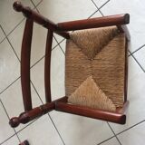 Armchair straw wood