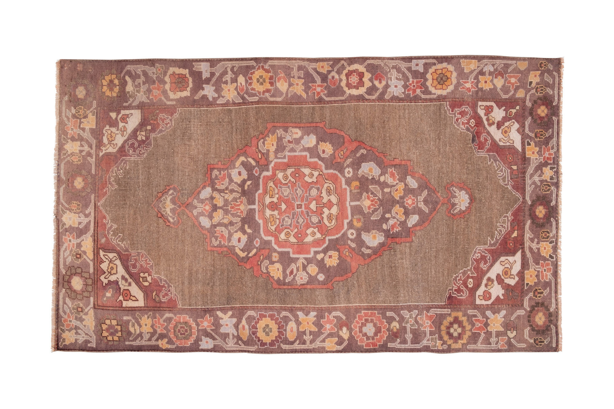 Turkish Karapinar rug with central medallion, 1970s - 153 X 258 cm