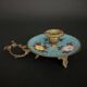 Napoleon III hand candle holder in cloisonné bronze, late 19th century