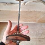 Old coat rack in metal and wood
