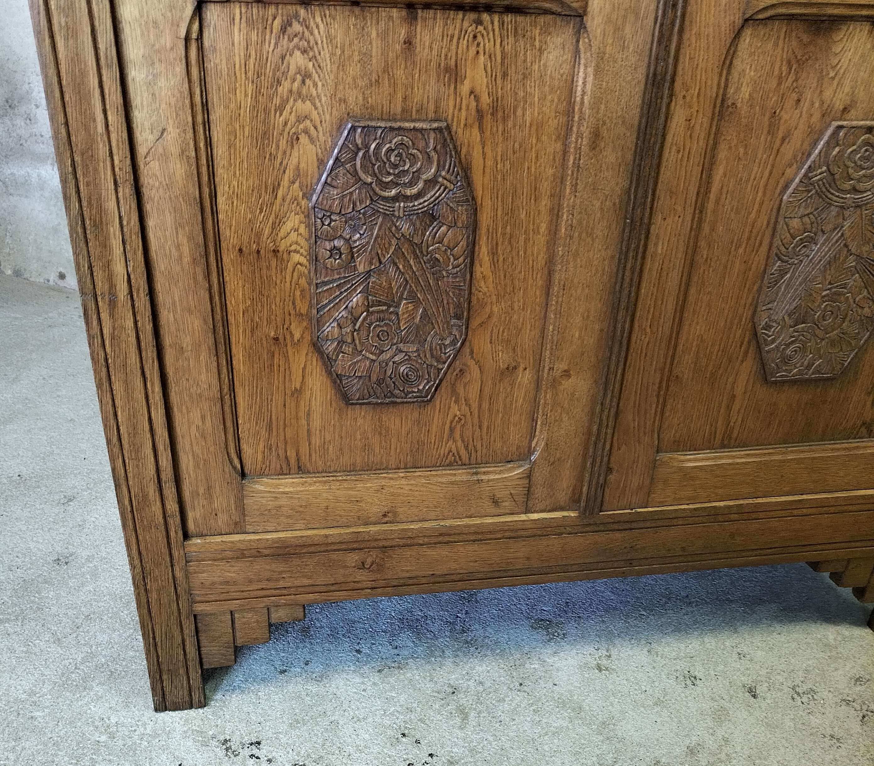 Large art deco glass cabinet.