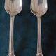 Christofle silver-plated hors d'oeuvre or dessert spoons with Bala hallmark