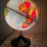 SEDIJE France illuminated terrestrial globe from the 70s