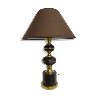 Lampe vintage 70 métal peint et laiton