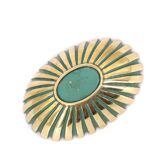 Empty pocket in bronze and blue enamel by Maurice Ascalon