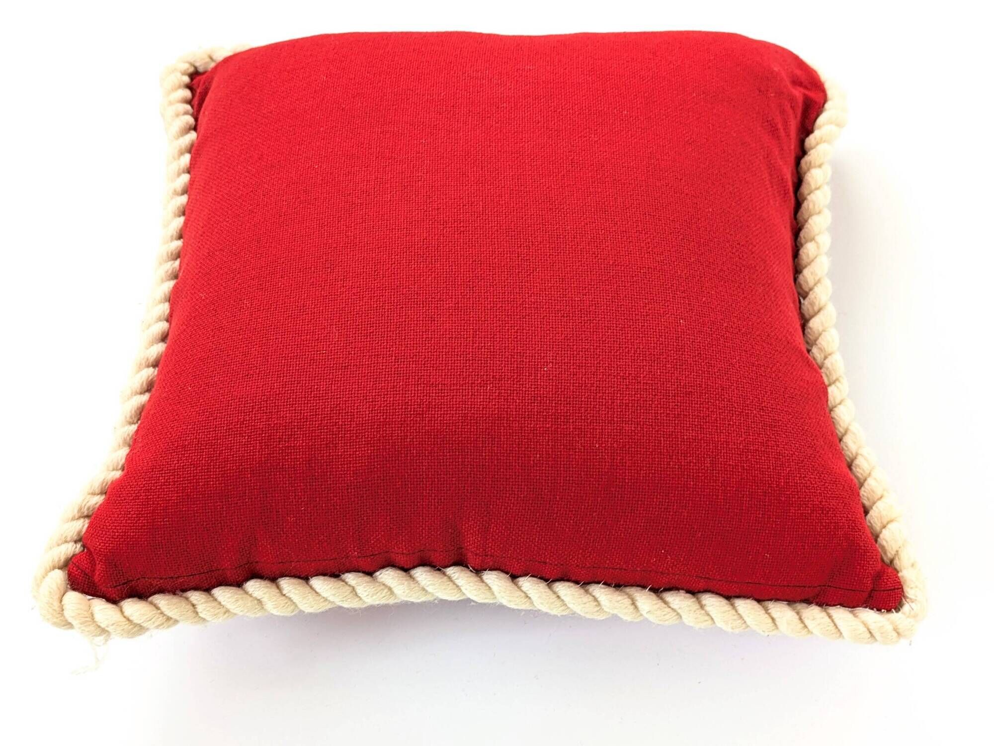 Floral decorative cushion | Wool embroidery | 70s
