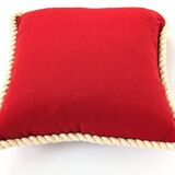 Floral decorative cushion | Wool embroidery | 70s