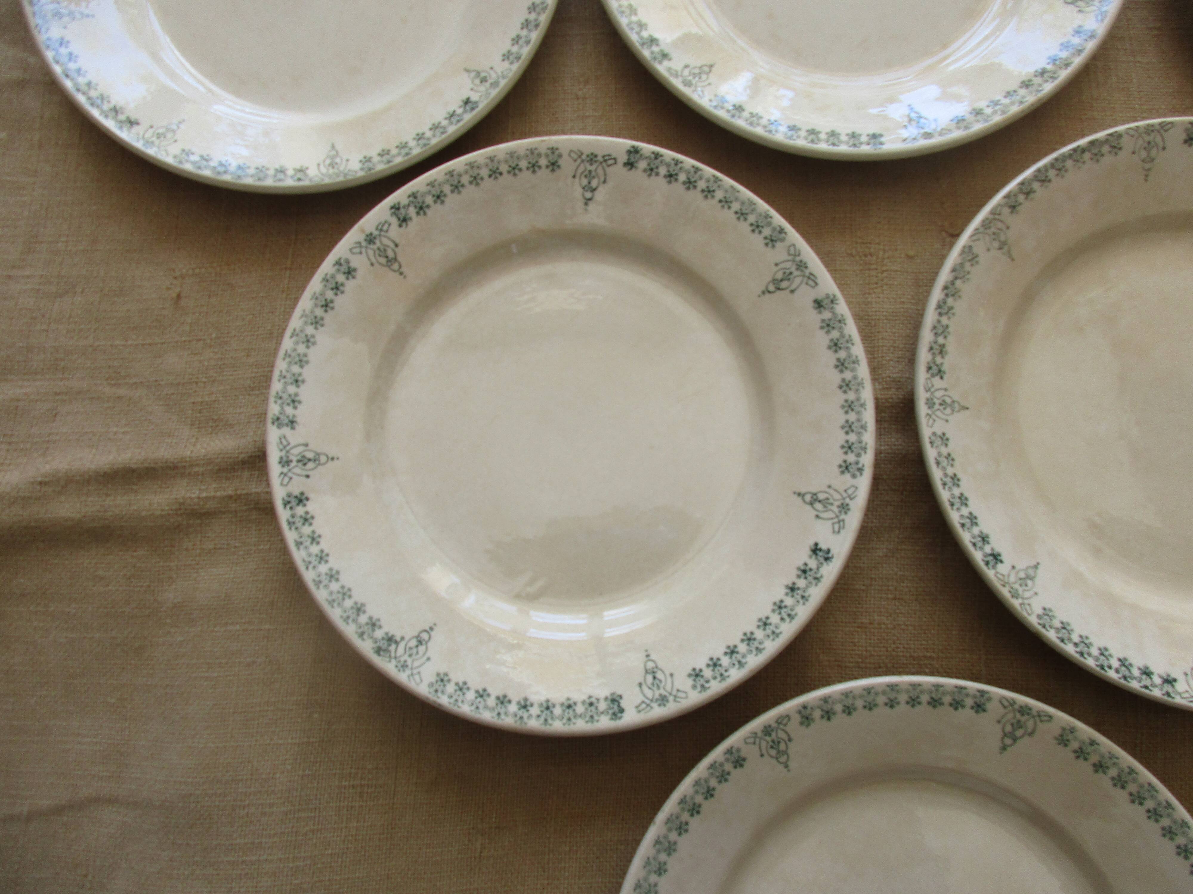 6 plates for castres faiencerie dessert