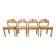 4 straw chairs in the vintage Charlotte Perriand 1970 style