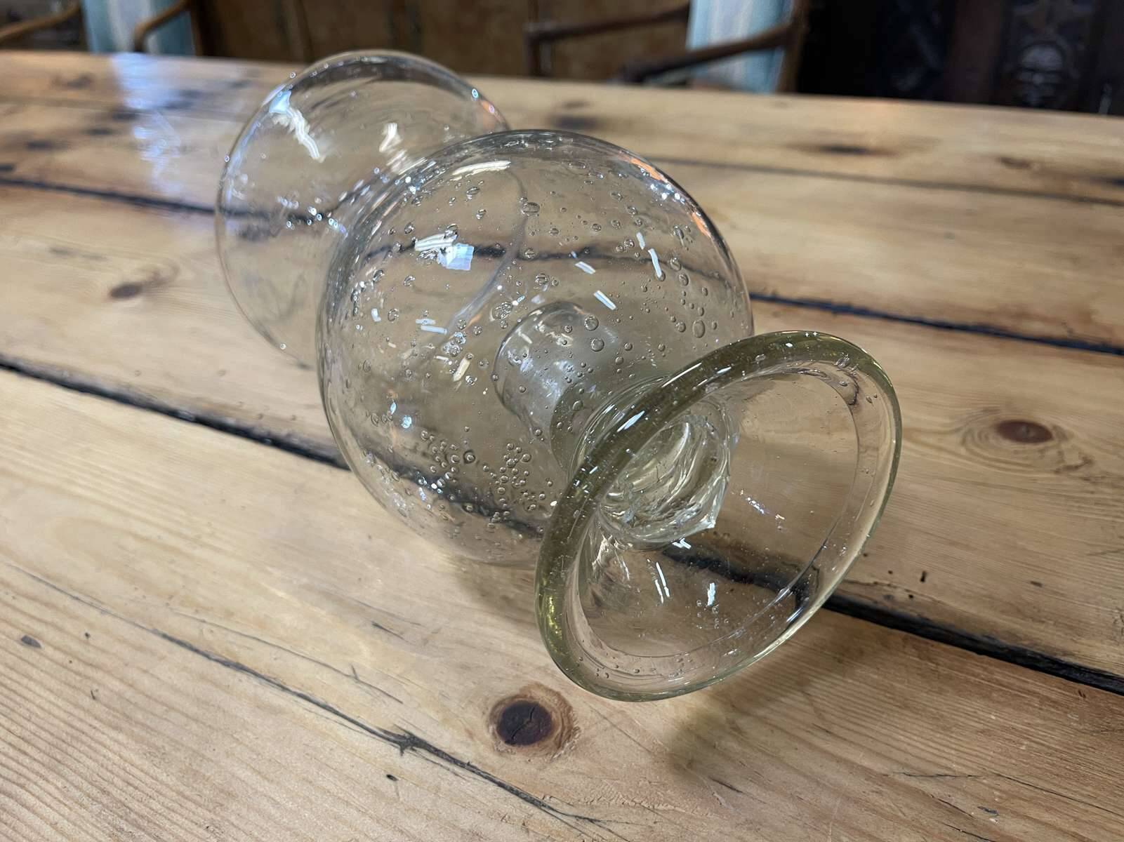 Grand bougeoir en verre soufflé - biot