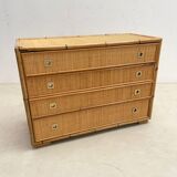 Commode en bambou & osier