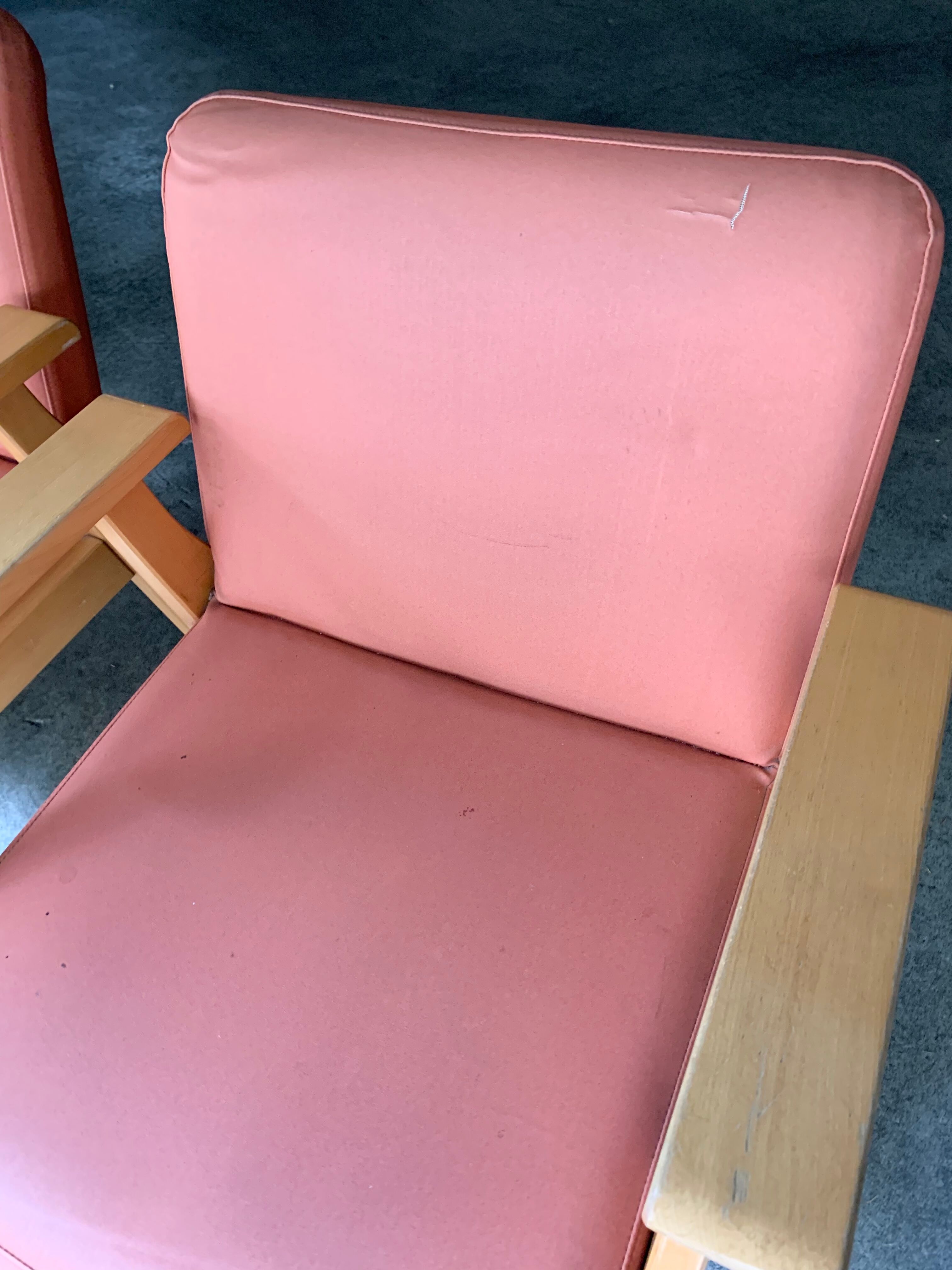 Light wood armchair