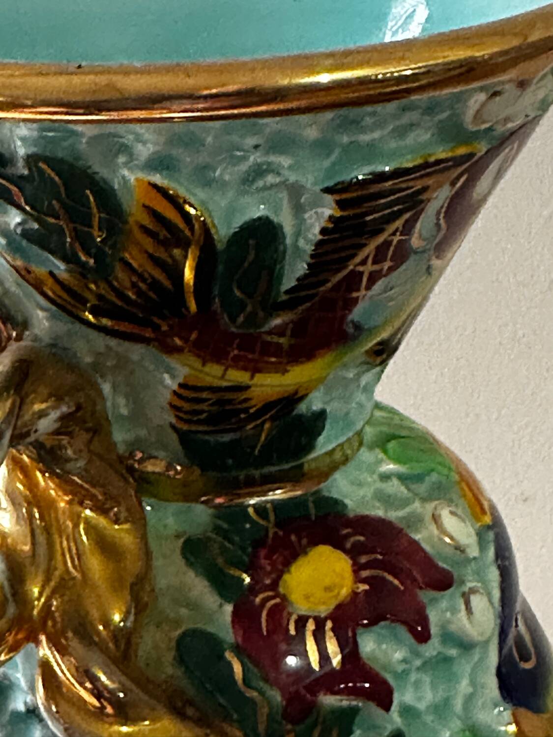 Cerdazur Monaco vase in ceramic with fish decoration