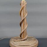 Louis Sognot rattan lamp, France circa 1950