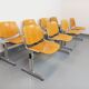 Suite of 4 vintage Giancarlo Piretti benches for Castelli in wood and aluminum