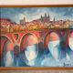 Pont Neuf, Toulouse, oil on canvas signed Sprova