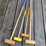 Vintage wooden croquet game