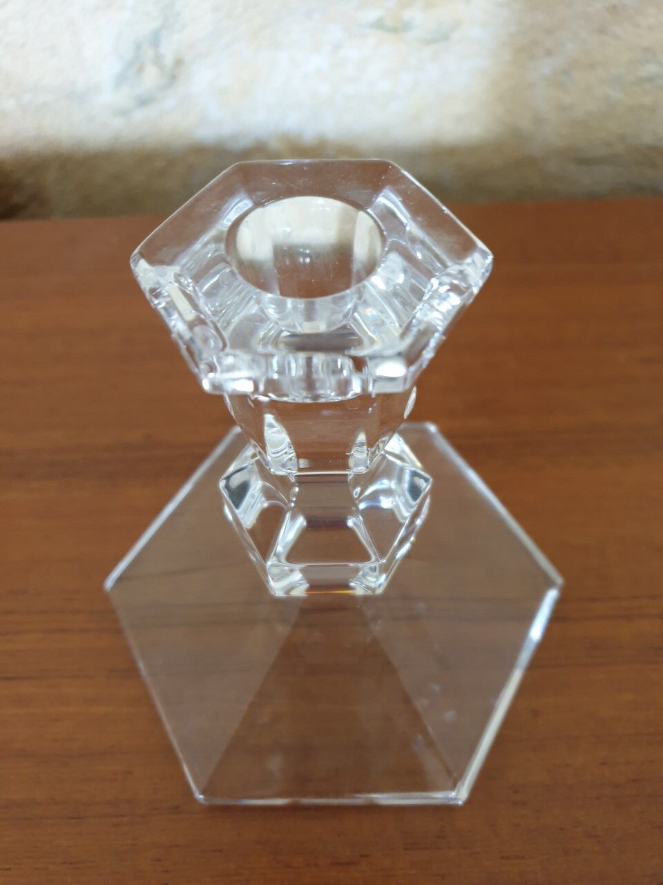 Val-saint-lambert crystal candlestick