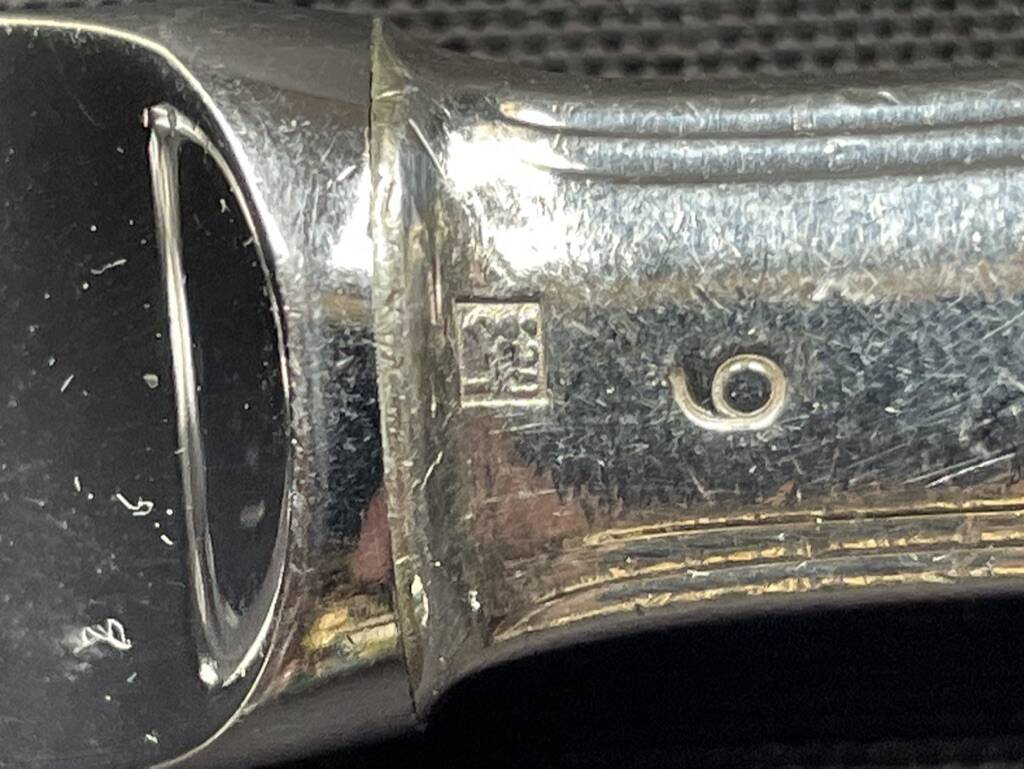 6 George V numbered knives including 3 Christofle