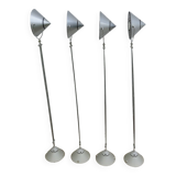 Set of 4 Artemide "mikado" pendant lights, FA Porsche design, 80s
