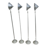 Serie de 4 suspensions Artemide "mikado" design F.A. Porsche années 80