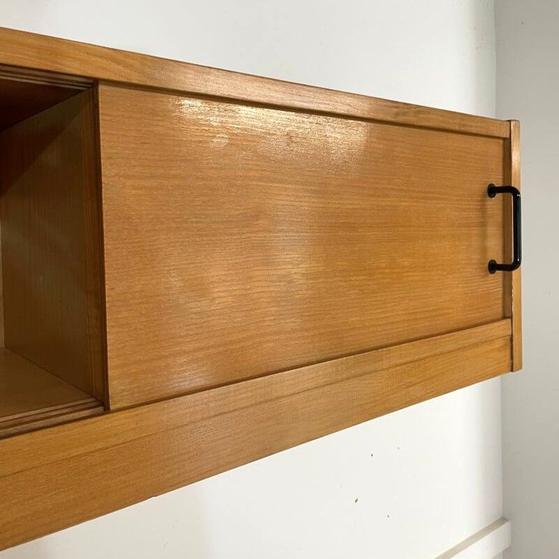 Vintage low sideboard set with matching wall unit.