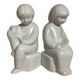 Pair of children's bookends reading from the 70s