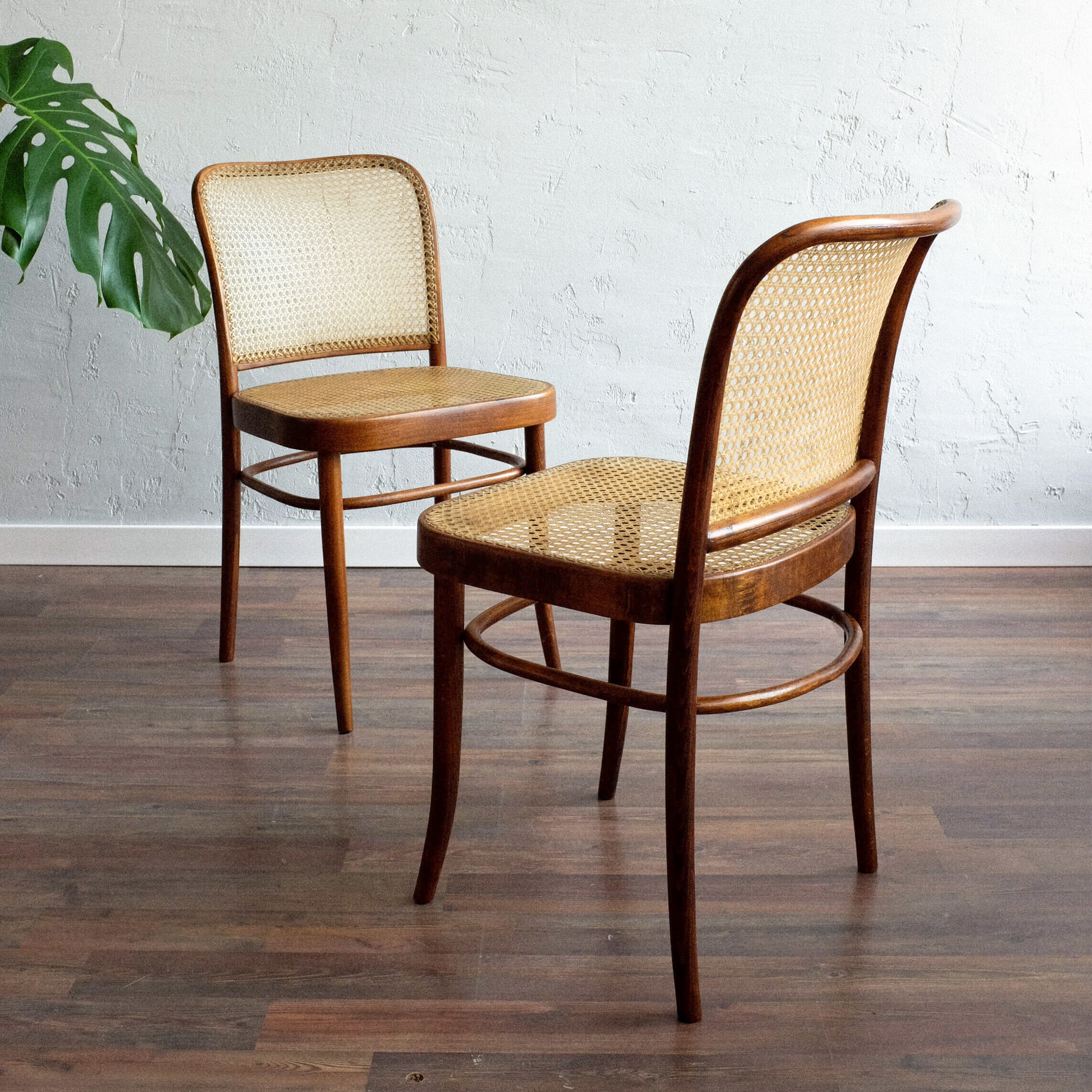 Ensemble de 2 chaises par Josef Hoffmann pour TON, modèle 811, années 1970