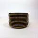Vintage service plates and serving trays, 39 pieces, silk-screened.