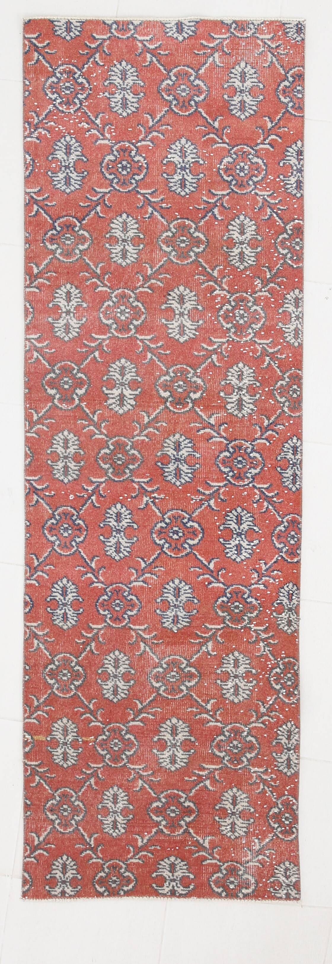 2x7 narrow vintage runner rug, 73x225cm