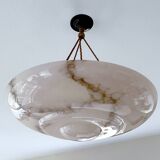 Art Deco Pink Glass Bakelite Pendant Light