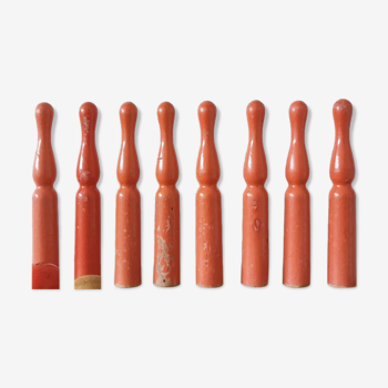 Set of 8 bowling pins with storage bag