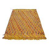 Tapis kilim jaune fait main