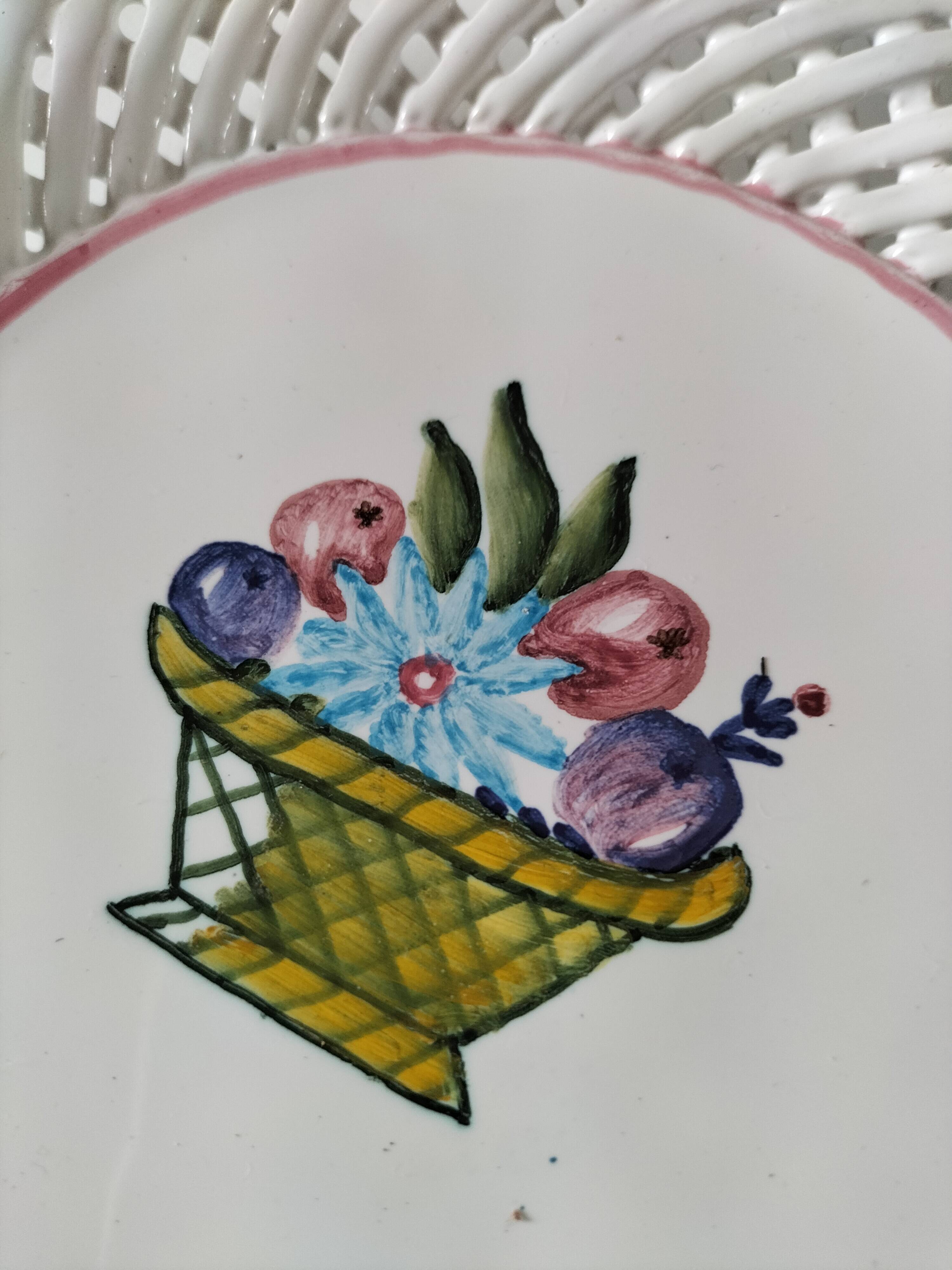 6 pierced dessert plates Portugal