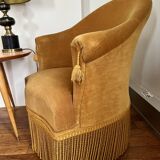 Vintage velvet Toad armchair