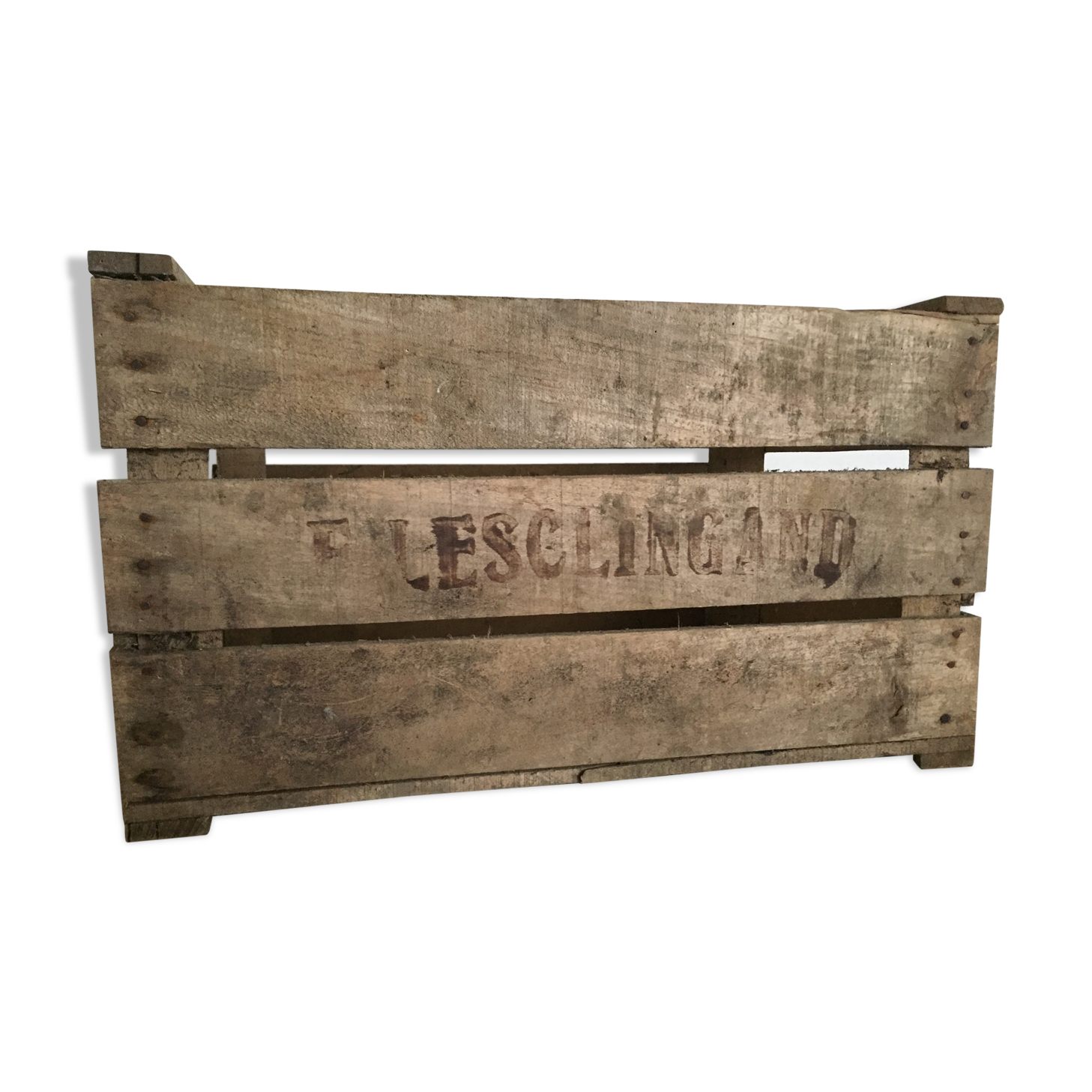 Case of apples, wooden crate