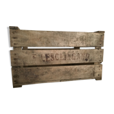 Case of apples, wooden crate