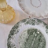 Mismatched antique dinner plates