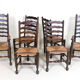 Six country chairs from the early 20th century