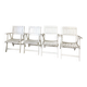 Ensemble de 4 fauteuils de jardin pliants vintage 1960's
