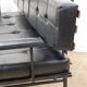 Vintage "Daybed" sofa bench in metal and imitation leather, 1950