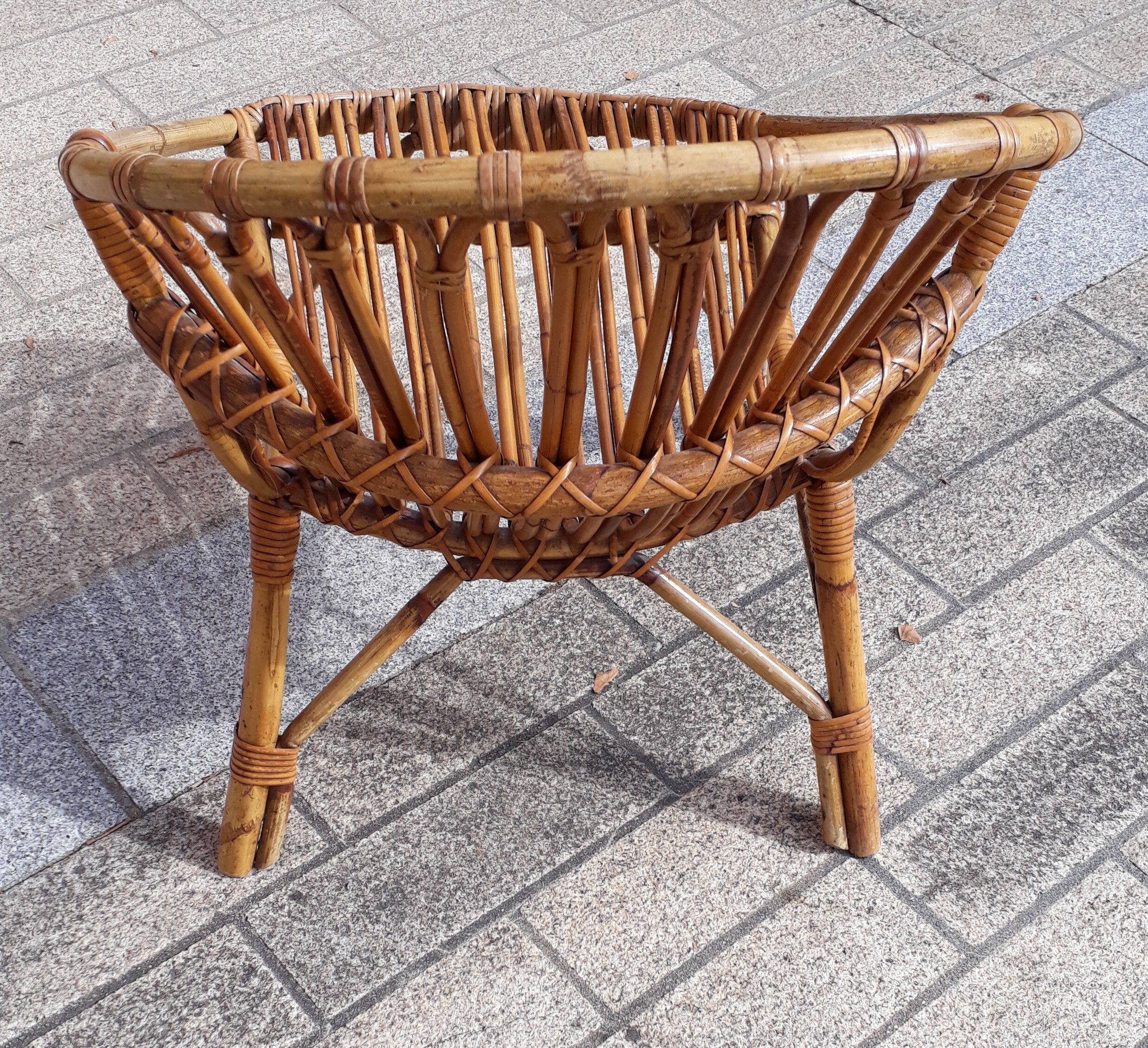 Rattan armchair