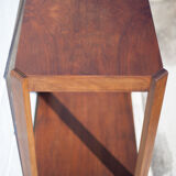 Art deco pedestal table, art deco service, art deco wood furniture, sofa end, interior decoration