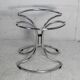 Table style Gastone Rinaldi, Italy, circa 1970. Chromed steel and smoked glass slab.