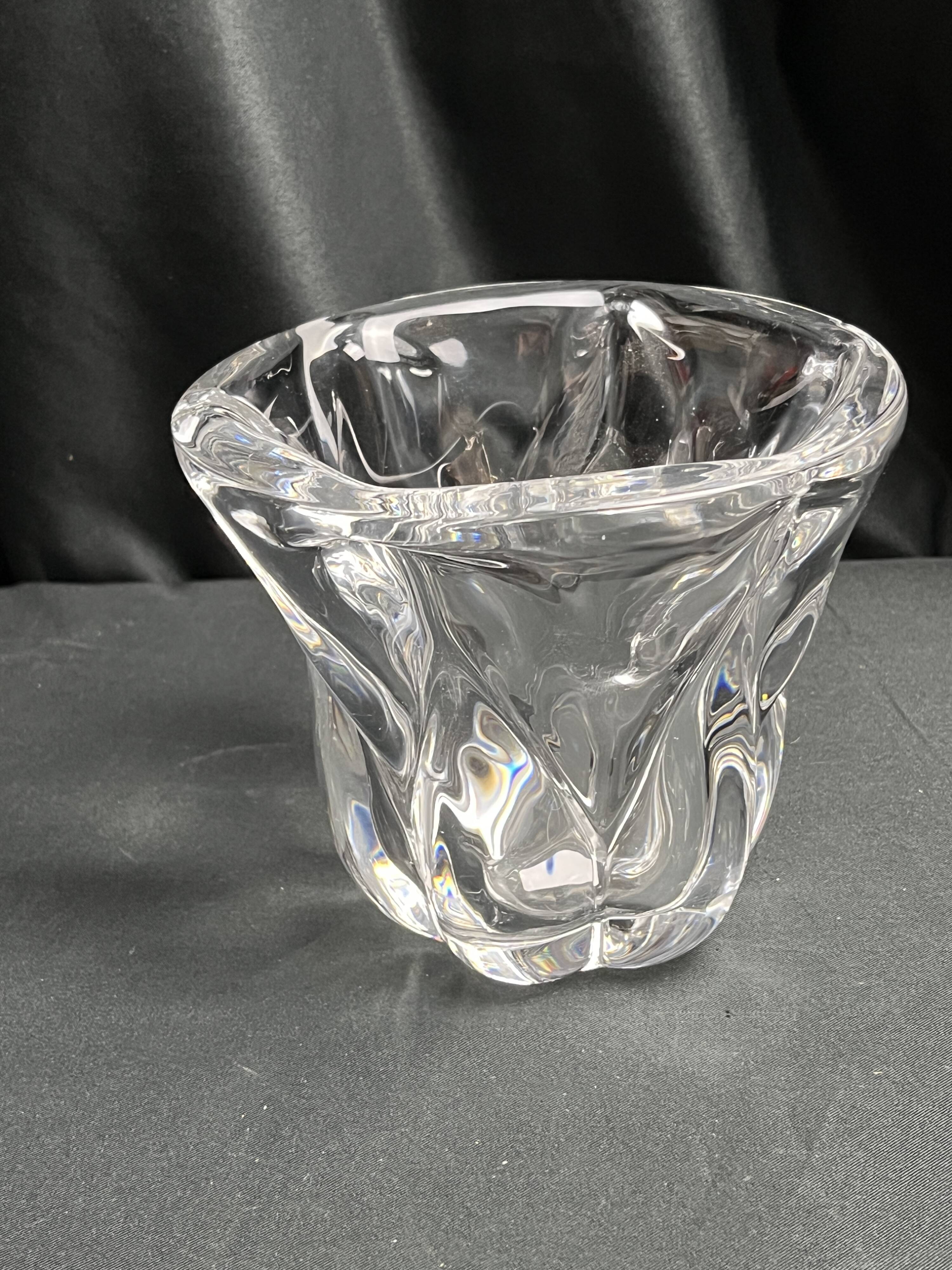 Vintage, small Val Saint Lambert crystal vase, 20th century