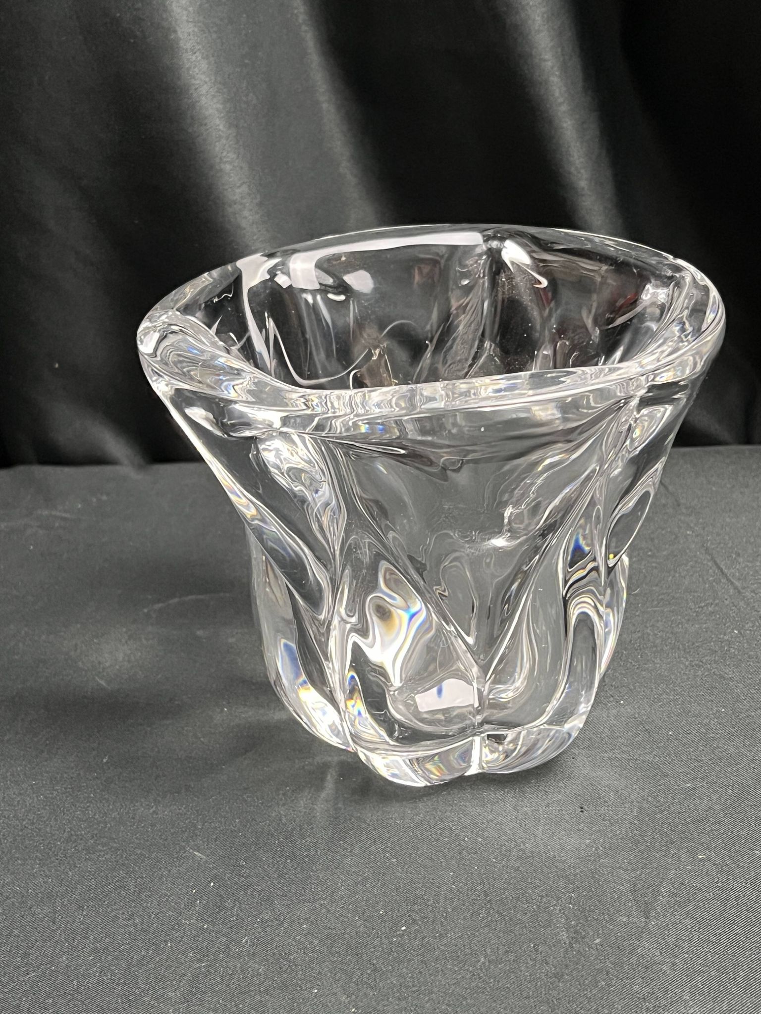 Vintage, small Val Saint Lambert crystal vase, 20th century