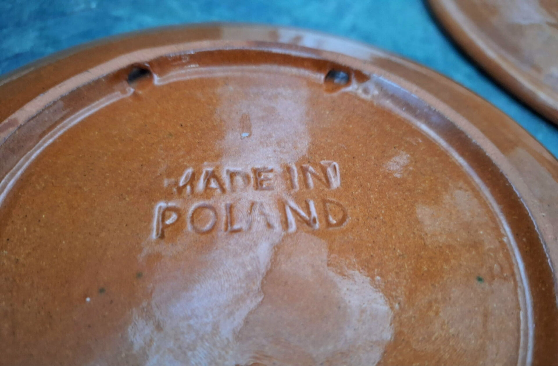 Set of 3 vintage Polish plates from Cepelia, antique tableware.